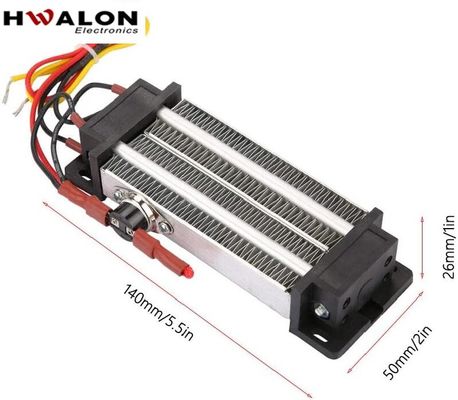 500W 110V PTC nhôm nhiệt điện Bộ sưởi khí gốm nhiệt độ không đổi